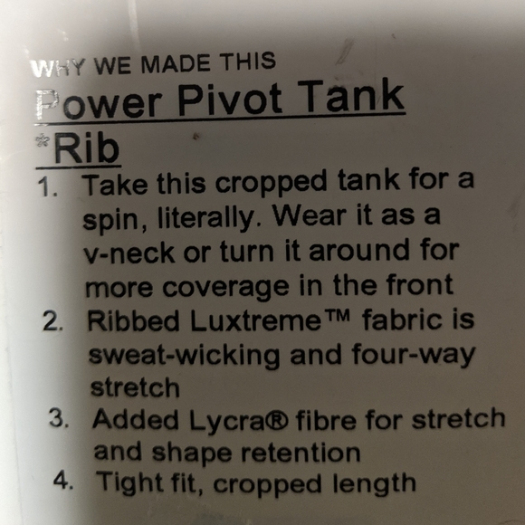 Brand New NWT Lululemon Power Pivot 2 Way Crop Top - Picture 4 of 4